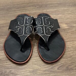 Tory Burch Black Leather Sandals
